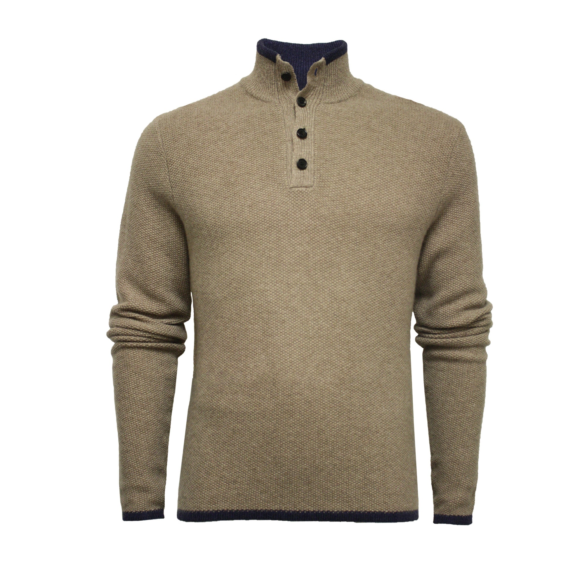 Camel Cashmere Crew Neck Sweater - Hommard