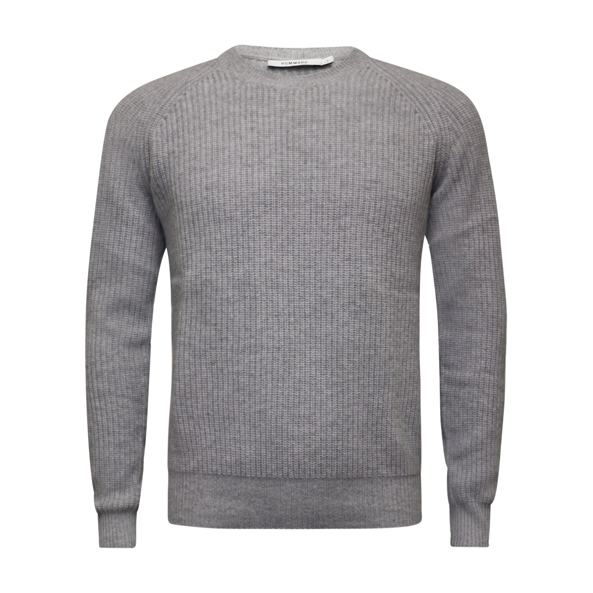 Thick cashmere sweater in english rib in Petrol