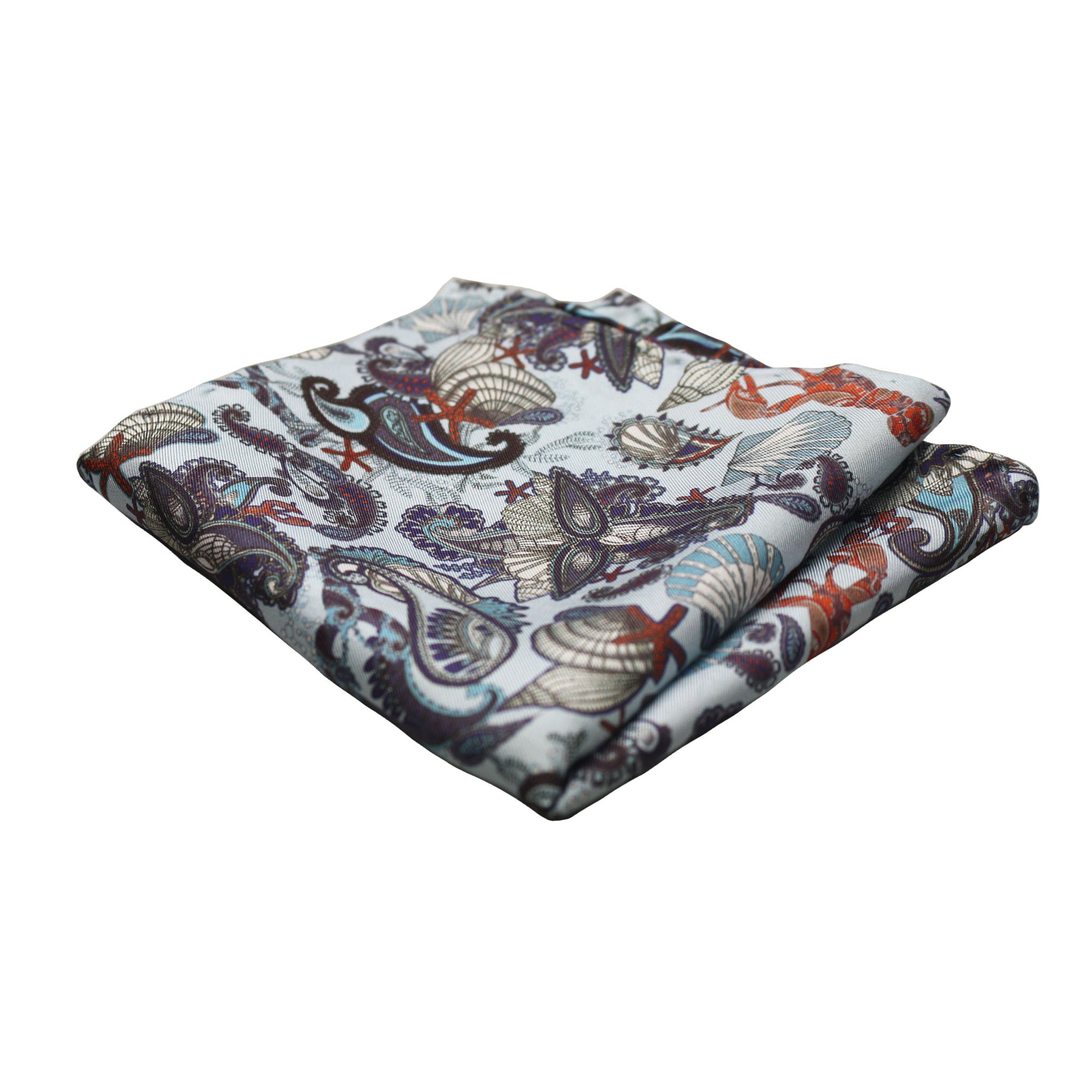 Grey Paisley 100% Silk Scarf 157 x 27 cm - Hommard